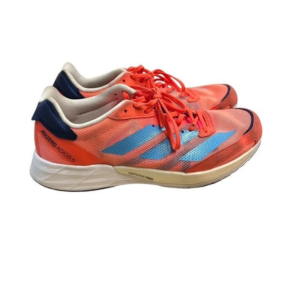 Adidas Adizero Adios 6 'Turbo Sky Rush' Women's Mesh Running Shoes Size 7 - Picture 2 of 9
